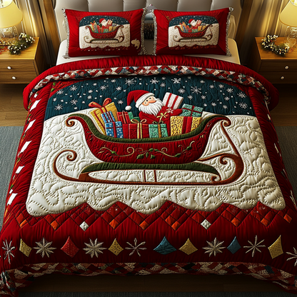 Festive Ride 3-Piece Quilted Bedding Set NCU0VH1026