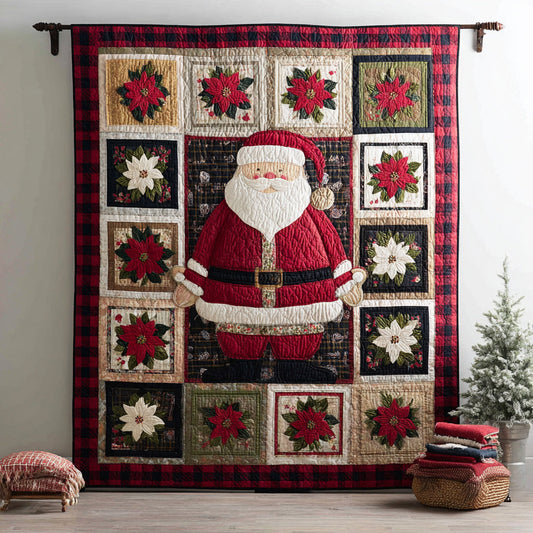 Festive Santa Claus Quilted Blanket NCU0HH245
