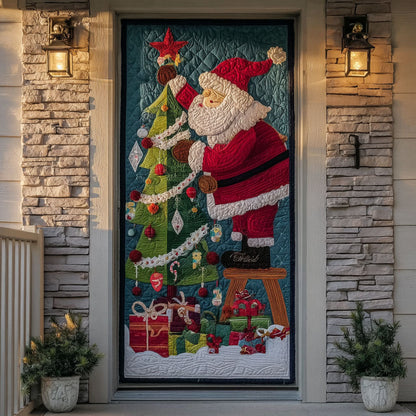 Festive Santa Delight Quilted Door Cover NCU0PT10403