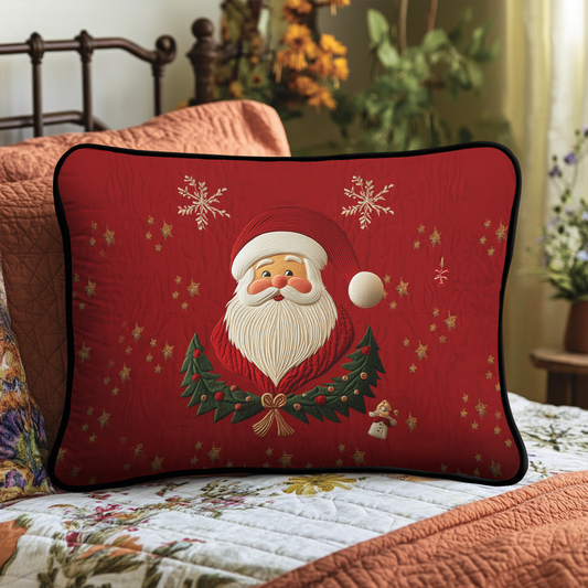 Festive Santa Joy Quilted Bedding Pillow Case NCU0DK2613