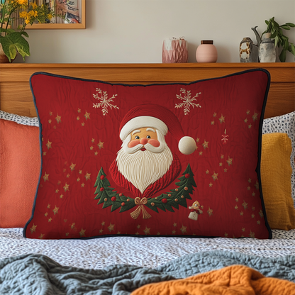 Festive Santa Joy Quilted Bedding Pillow Case NCU0DK2613