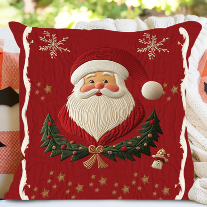 Festive Santa Joy Quilted Pillow Case NCU0DK2612