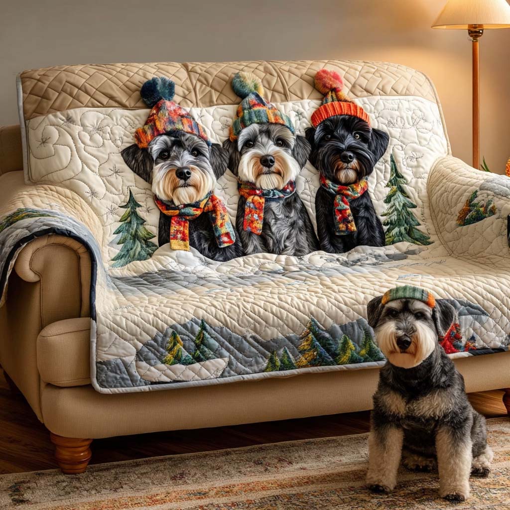 Schnauzer Quilted Sofa Cover NCU0VT357