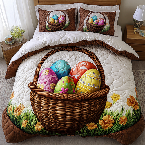 Festive Shells 3-Piece Quilted Bedding Set NCU0DK5220