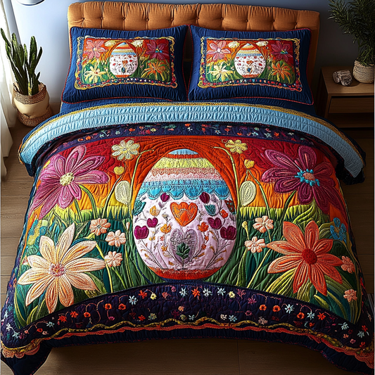 Festive Shells 3-Piece Quilted Bedding Set NCU0DK5421