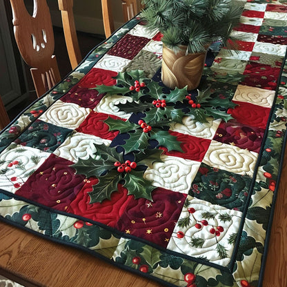 Festive Sleigh Quilted Table Runner NCU0PT1824