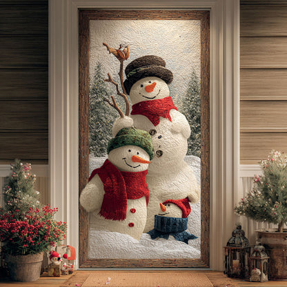 Festive Snow Stack Quilted Door Cover NCU0PT10785