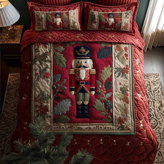 Festive Soldiers 3-Piece Quilted Bedding Set NCU0DV8743