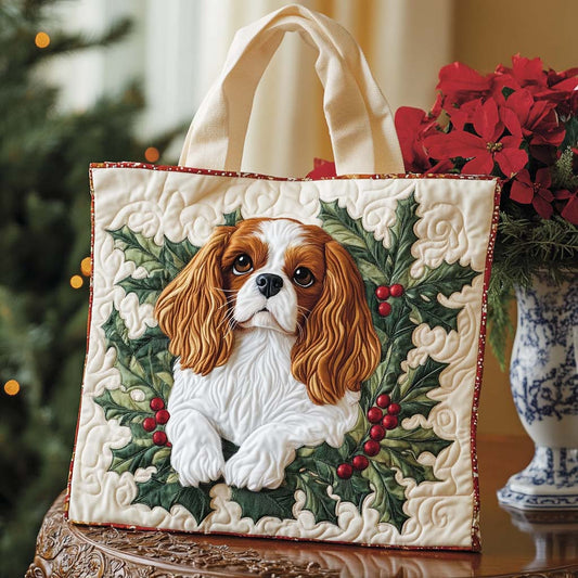 Festive Spaniel Quilted Tote Bag NCU0NT9862