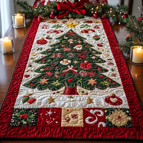 Festive Sparkle Quilted Table Runner NCU0NT663