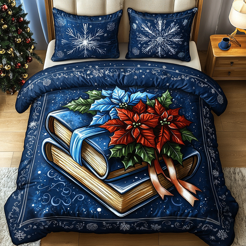 Festive Spine 3-Piece Quilted Bedding Set NCU0TL2079