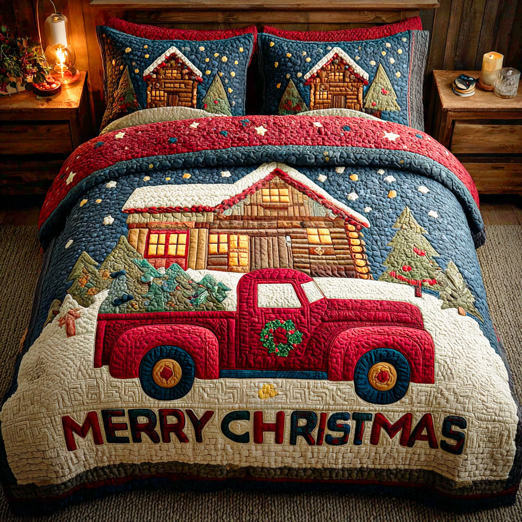Festive Spirit 3-Piece Quilted Bedding Set NCU0TD910
