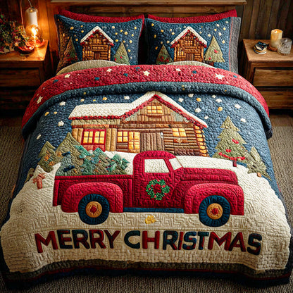 Festive Spirit 3-Piece Quilted Bedding Set NCU0TD910