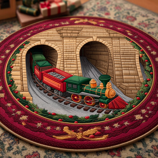 Festive Trail Quilted Round Mat NCU0DK11121