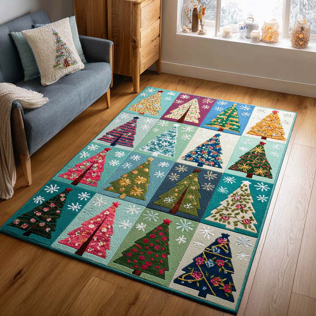 Festive Trees Area Rug NCU0NT10081