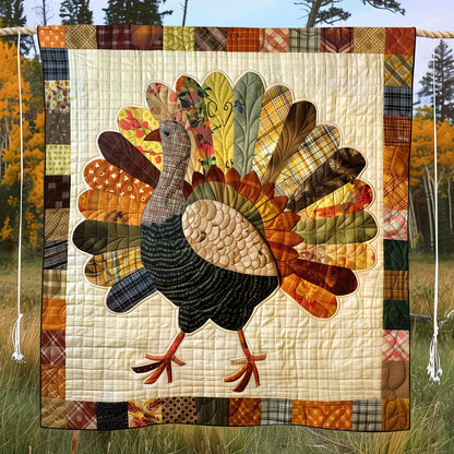 Festive Turkey Quilted Blanket NCU0TH1094