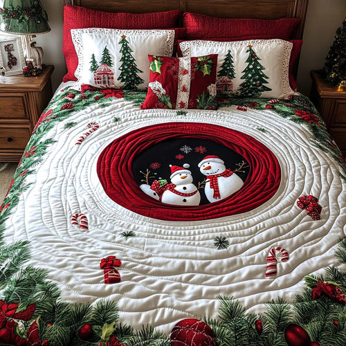 Festive Vortex 3-Piece Quilted Bedding Set NCU0PT9496