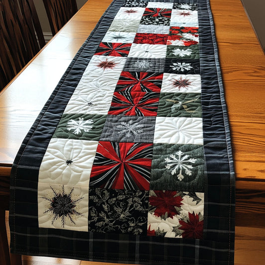 Festive Winter Wonderland Quilted Table Runner NCU0PT1635