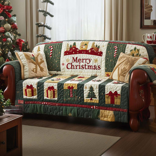 Festive Wishes Quilted Sofa Cover NCU0NT10741