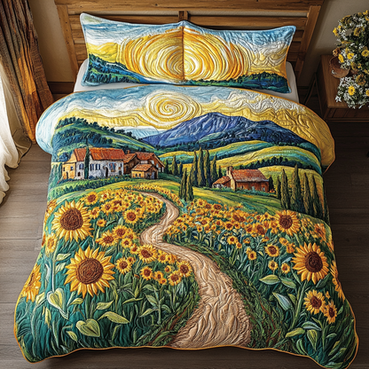 Field Dream 3-Piece Quilted Bedding Set NCU0VH5148