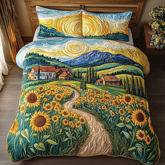 Field Dream 3-Piece Quilted Bedding Set NCU0VH5148