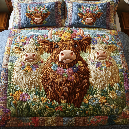 Field Friends 3-Piece Quilted Bedding Set NCU0VH1876