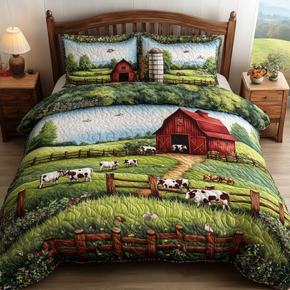 Field Horizon 3-Piece Quilted Bedding Set NCU0DK6682