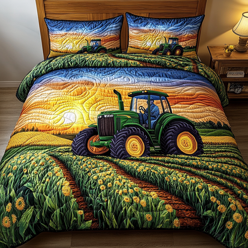Field Journey 3-Piece Quilted Bedding Set NCU0VL2078