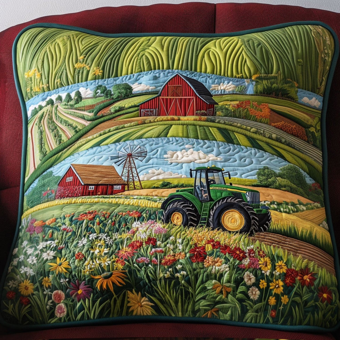 Field of Dreams Quilted Pillow Case NCU0PT5986