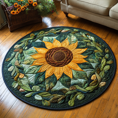 Field of Joy Quilted Round Mat NCU0DV3277