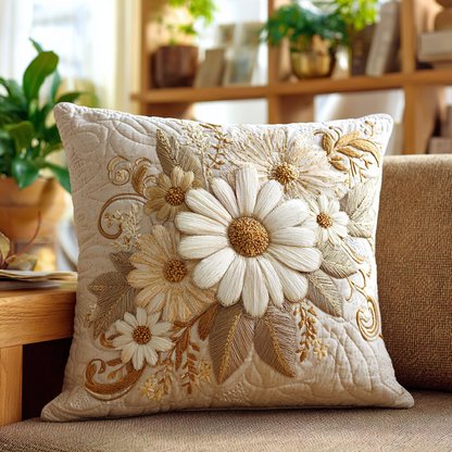 Field of Daisies Quilted Pillow Case NCU0DV8996