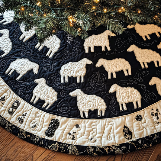 Fields of Fluff Quilted Christmas Tree Skirt NCU0PT2414