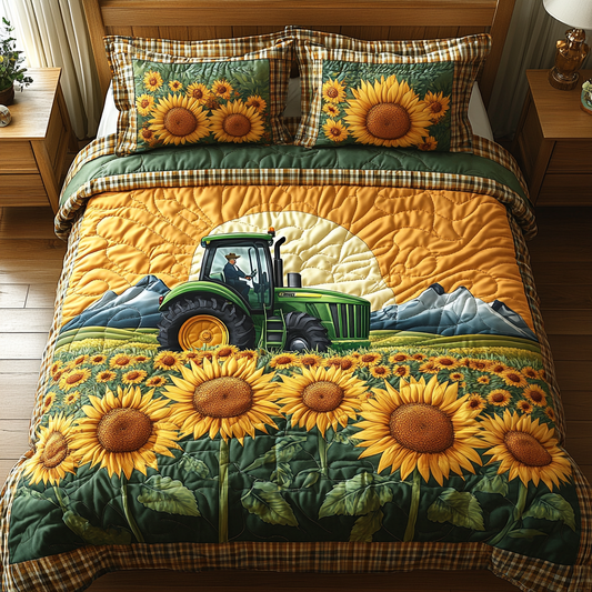 Fields of Gold 3-Piece Quilted Bedding Set NCU0DV4570