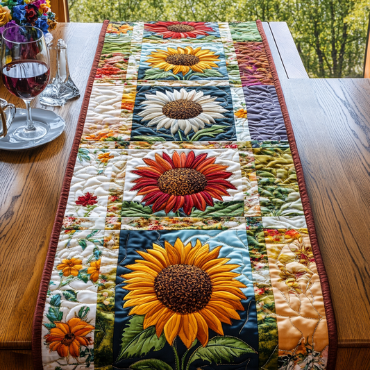 Fields of Gold Quilted Table Runner NCU0DV3115