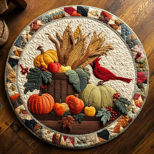 Fields of Gratitude Quilted Round Mat NCU0TV028