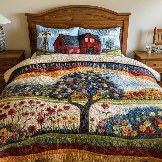 Fields of Plenty 3-Piece Quilted Bedding Set NCU0PT6796