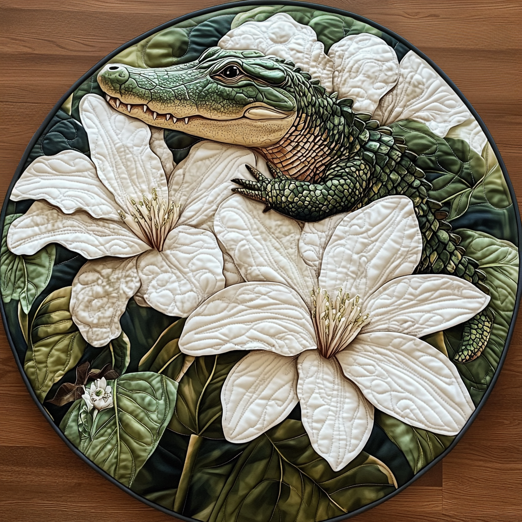 Fierce Beauty Quilted Round Mat NCU0VH4581
