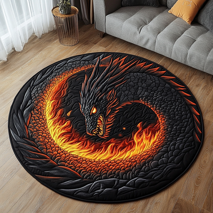 Fierce Dragon Quilted Round Mat NCU0DK7453