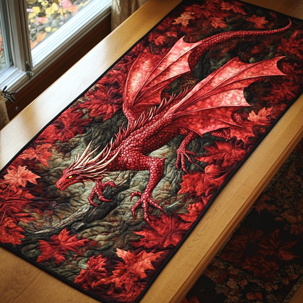 Fierce Dragon Quilted Table Runner NCU0DK8098