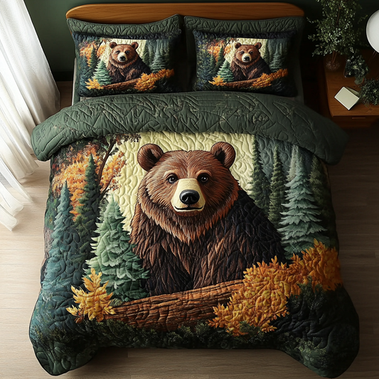 Fierce Wilderness 3-Piece Quilted Bedding Set NCU0DK7225