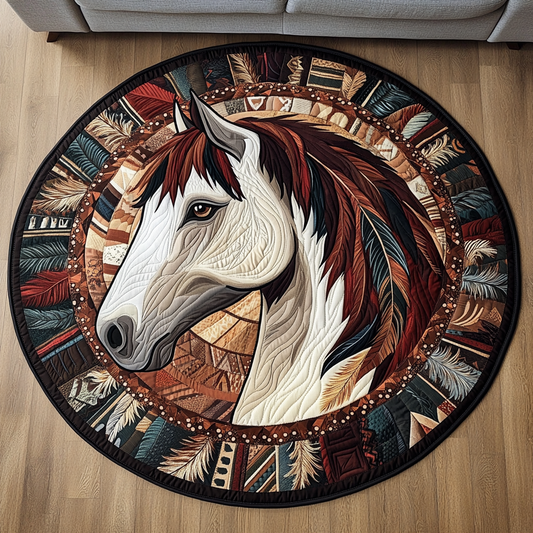Fiery Hooves Quilted Round Mat NCU0VH2871