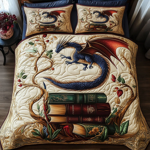 Fiery Lorekeeper 3-Piece Quilted Bedding Set NCU0PT5563