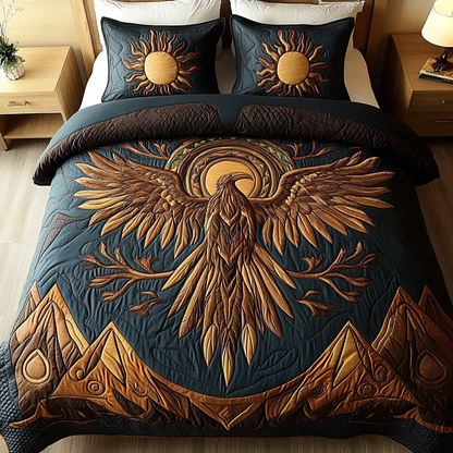 Fiery Wings 3-Piece Quilted Bedding Set NCU0VH2636