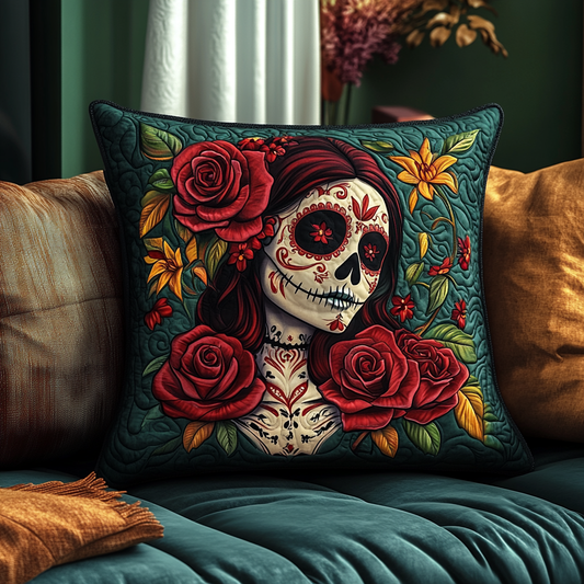Fiesta Skull Vibes Quilted Pillow Case NCU0TL1864