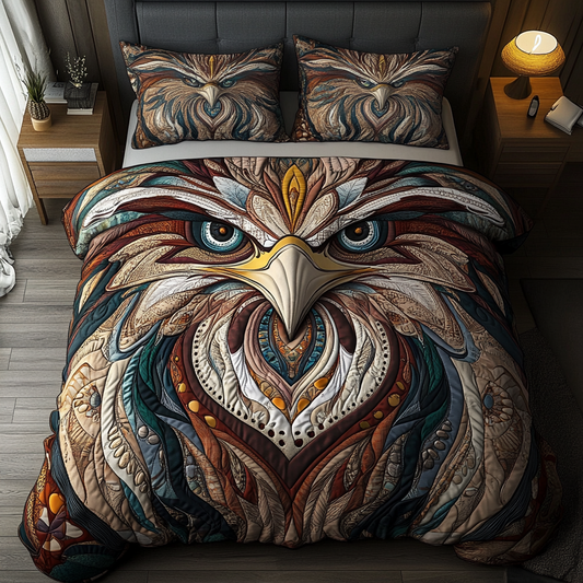 Fire Eagle 3-Piece Quilted Bedding Set NCU0DK9217