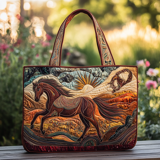 Fire Horse Quilted Tote Bag NCU0DK9003
