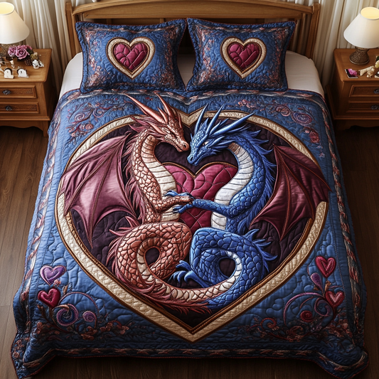 Fire and Ice 3-Piece Quilted Bedding Set NCU0DV2350