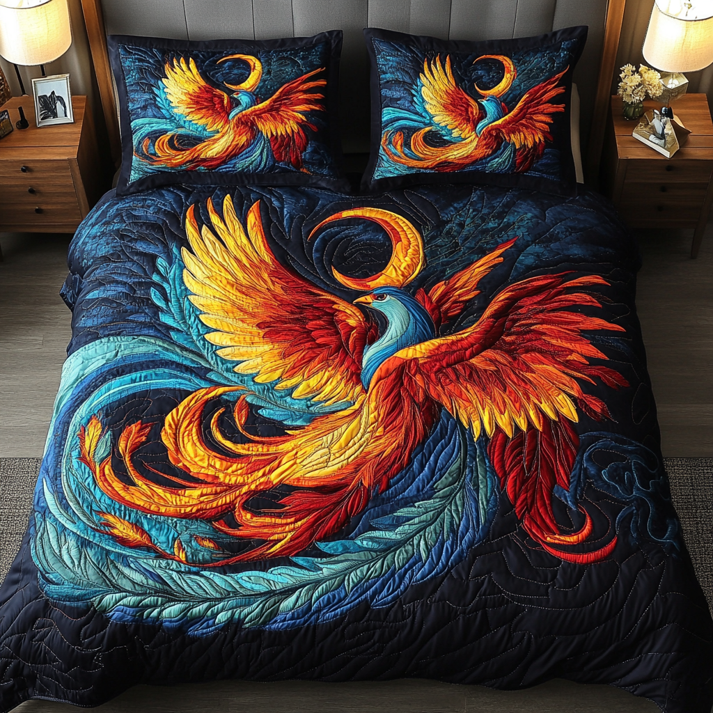 Firebird Dream 3-Piece Quilted Bedding Set NCU0VL1534