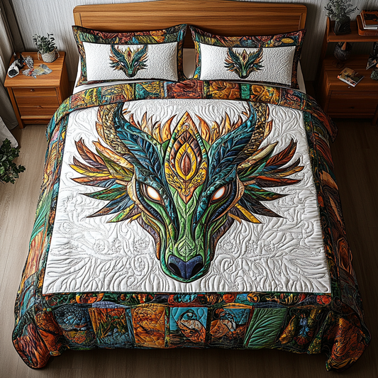 Fireborn Majesty 3-Piece Quilted Bedding Set NCU0DK4838