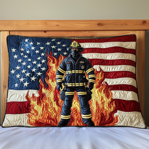 Firefighter Patriot Quilted Bedding Pillow Case NCU0NT5988
